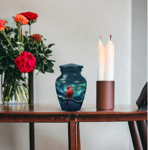 Urna Funeraria de Metal con Acabado Esmaltado Ovalado Art Deco de Nuevo Diseño, con Grabado a Mano Personalizado, Capacidad de 1-2L y Caja de Terciopelo - Product Image 5