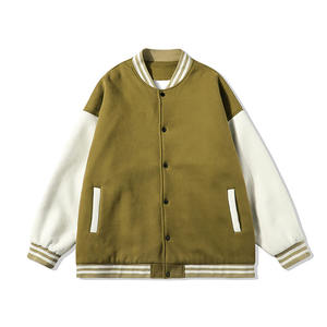 High Quality Custom Logo Chenille Embroidery <b>Patchwork</b> Men's Leather Varsity <b>Jacket</b> CollegeBaseballjacket for men DDP Shipping - Product Image 1