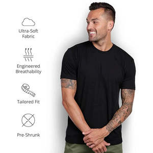 T-shirt classique unisexe 100% coton coupe régulière t-shirt à col rond Logo personnalisé grande taille vêtements pour hommes 220 grammes tissu teint uni - Product Image 2