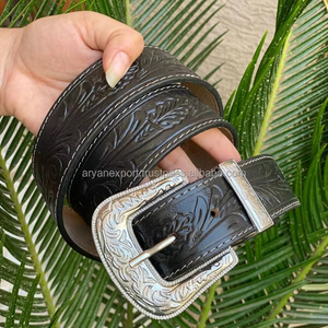 Nuevo diseñador hecho a mano de cuero genuino occidental Color de mano mecanizado y cinturón pintado a mano cinturón Unisex de cuero en relieve hecho a mano Real - Product Image 2