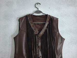 Chalecos de cuero de vaquera genuinos hechos a medida para mujer OEM - Product Image 3