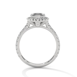 2.0ct Marquise Cut Moissanite Halo <b>Solitaire</b> <b>Ring</b> 925 Sterling <b>Silver</b> Engagement Band - Product Image 5
