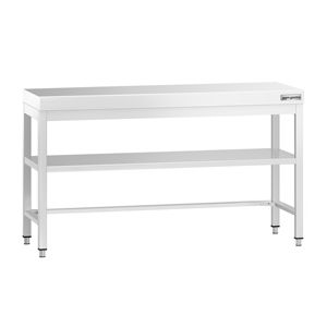 Commercial <b>Stainless</b> <b>Steel</b> Centre <b>Table</b> PREMIUM - 1500x600mm - with Undershelf - with Cross Bracing - Product Image 1