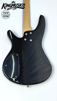 Guitare Basse Électrique 4 Cordes GBC-03E Corps en Paulownia Manche en Érable Couleur Coucher de Soleil Micro Unique Idéale pour Débutant - Offre Spéciale