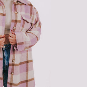 Lana personalizada transpirable mujeres Shackets calidad superior estilo decente OEM/ODM venta al por mayor pedido a granel disponible todos los tamaños y colores - Product Image 2