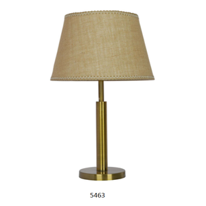 <b>Metal</b> Table <b>Lamp</b> with Woven Cane <b>Shade</b> <b>For</b> Home Living Room Dining Room Decor - Product Image 1