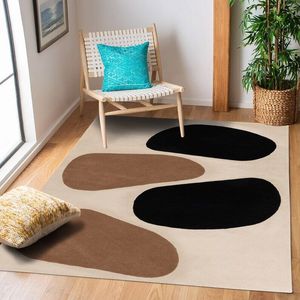 Handmade Tufted Wool Area Rug <b>Round</b> Multi for Livingroom Bedroom Living Room Bedroom Soft <b>Carpet</b> - Product Image 2