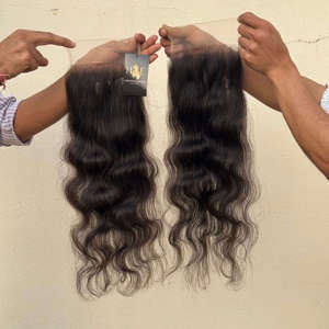Fournisseurs Vierges Naturels de Cheveux Humains Non Transformés HD Lace Closure avec Faisceaux de Cheveux, Temple Indien, 13x6, 13x4 - Product Image 1