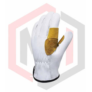 Durable <b>Leather</b> Climbing Safety Work Gloves Reinforced Palm Water-Resistant Anti-Slip 11 oz Thick Knit <b>Wrist</b> <b>Cuff</b> Silicone-Free - Product Image 4