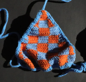 Premium Quality COLOR FUL HANDDAI <b>Bikini</b> Set Checkered Crochet <b>Bikini</b> Set. Handmade. 100%cotton - Product Image 2