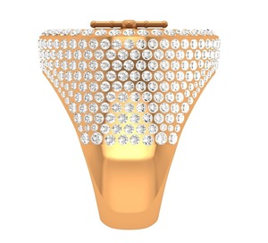 แหวนหมั้นเพชรแบบคลัสเตอร์ได้รับการรับรองจาก IGI 925เงินชุบเคลือบรูปดาว - Product Image 3