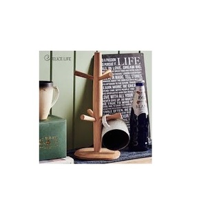 Porte-tasse en bois moderne support cuisine cadeau accessoires fait à la main brillant poli à prix raisonnable artisanat naturel - Product Image 1