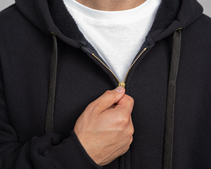 2025 nouveau 100% coton surdimensionné fermeture éclair hiver pas cher hommes Sport de plein air à la mode pleine fermeture éclair à capuche pour unisexe - Product Image 4