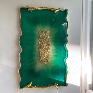 Bandeja de Servicio de Resina Hecha a Mano de Alta Calidad con Diseño Minimalista para Alimentos, Frutos Secos, Aperitivos, Juegos de Té - Bajo Costo AALIYAN IMPEX - Product Image 4