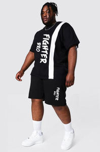 Ensemble short et t-shirt deux pièces unisexe Streetwear Vêtements décontractés pour hommes Ensemble t-shirt et short - Product Image 2