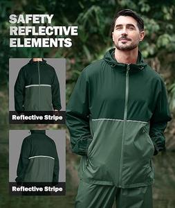 แจ็กเก็ตกันฝนกันน้ำลายพรางใส่ได้ทั้งชายและหญิงซิปด้านหน้าแบบลำลองครึ่งซิป - Product Image 1