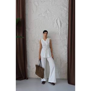 Blusa da donna in maglia elastica e Set di pantaloni con caratteristiche dettagliate - Product Image 4