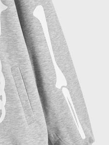 Sweat à capuche thermique en molleton 100% coton personnalisé pour l'hiver 2025, logo brodé 3D, chaud et épais - Product Image 4