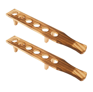 Migliore qualità fatto a mano in <span class=keywords><strong>legno</strong></span> <span class=keywords><strong>e</strong></span> <span class=keywords><strong>vetro</strong></span> supporto 6-supporto di <span class=keywords><strong>vetro</strong></span> a basso prezzo di nuovo uso bevanda tipo in piedi installazione - Product Image 2
