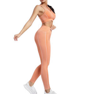 Ensemble de yoga fitness grande taille de meilleure qualité pour femmes, leggings de couleur unie fabriqués au Pakistan, nouveau design, matériau haut à l'eau - Product Image 4