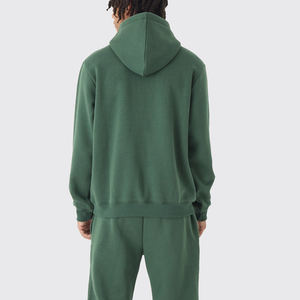 Survêtement pour homme à coupe ample et décontractée pour plus de confort, en matière respirante et ajustable, avec manches longues, design uni avec capuche - Product Image 5