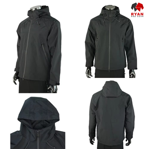 Survêtement d'hiver à capuche imprimé en polaire respirant avec taille élastique et logo personnalisé pour homme - Product Image 2