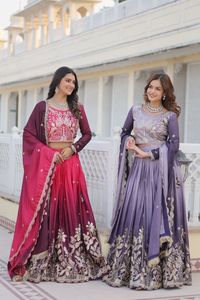 2024 Summer Women's Casual Dresses O-Neck Embroidered Lehenga Choli Floor-Length Pedigree Sequence 3mm Patchwork Design Washable - Product Image 5