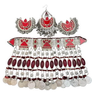 Fashionable Lightweight Afghan Kuchi Tribal Vintage Jewelry Sets Afghani Necklace Earrings Women's Engagement Party <b>Wedding</b> - Product Image 1