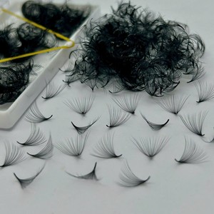 Extensiones de Pestañas de Volumen Promade Hechas a Mano 10D-20D, Base Puntiaguda, Logotipo Personalizado, Pedido al por Mayor, Pestañas 20D 0.03mm Curvatura D - Product Image 3