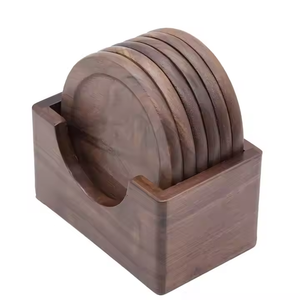 Polished Round Shape and Wooden <b>coaster</b> for Tableware by crescent crafts - Product Image 1