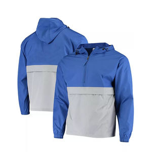 Vestes coupe-vent à capuche décontractées d'automne, respirantes, enduites, coupe-vent, à col montant, fermeture éclair, épaisseur standard - Product Image 1