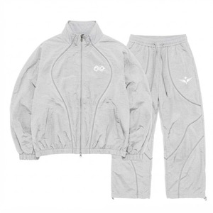Ensemble de survêtement vintage streetwear pour homme : veste de sport imperméable et pantalon de jogging ample, coupe-vent en nylon personnalisable - Product Image 5