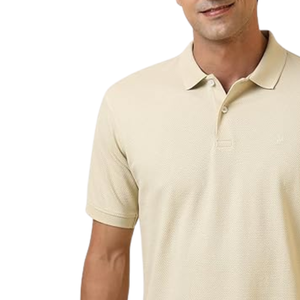 เสื้อโปโลผู้ชายสีเบจผ้าฝ้ายเนื้อนุ่มแขนสั้นลำลองแฟชั่นทันสมัยสำหรับฤดูร้อนสวมใส่สบายมีสไตล์ใส่ได้ทุกวันระบายอากาศได้ดีทันสมัย - Product Image 4