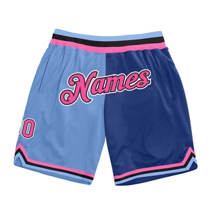Industrie Direct Engro Sportswear Basketball <b>Shorts</b> Custom Light Blue <b>Pink</b>-Royal Authentic Split Fashion Basketball <b>Shorts</b> - Product Image 1