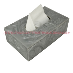 Resin Tissue Box Inspired by Indian Tradition for Necklace and <b>Earring</b> Storage - Product Image 1