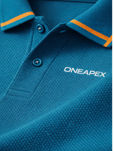 เสื้อโปโลผู้ชายแบบสั่งทำพิเศษ – แขนสั้น โพลีเอสเตอร์ ลายทางเฉียง ชุดยูนิฟอร์มบริษัทและทีม (สีเขียวอมฟ้า) - Product Image 4