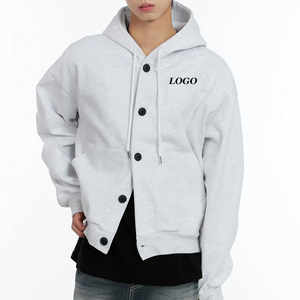 Sudadera con Capucha de Invierno para Hombre, con Cierre de Botones, Diseño de Logotipo Personalizado, Precio Económico, Colección de Invierno, Tendencia, Precio al por Mayor para Compradores al por Mayor - Product Image 1