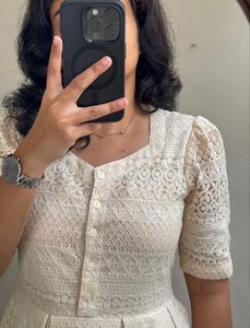 Hermoso Vestido de Encaje de Algodón Puro con Diseño Moderno Reversible, Ropa Casual de Playa para Mujer - Product Image 2