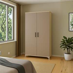 Arion Kids Deniz 2-Door MDF <b>Cabinet</b> with Wooden <b>Feet</b> Modern and Convenient Storage Design for Children - Product Image 1