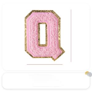 Insigne brodé à la Machine de haute qualité patchs d'alphabet sur mesure vêtements nom Logo badges tissés patchs de broderie en tissu - Product Image 3