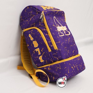 Bolsa de viaje deportiva Premium de alta calidad OEM, mochila de sublimación dorada y morada informal, bolsa de hombro sublimada personalizada ASU ALCORN - Product Image 1