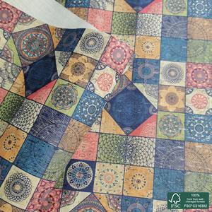 Tela de Corcho Blanca con Patrón Impreso, Nuevo Diseño, Patrón de Tejido Imitación, Material de Cuero PU para Decoración de Bolsos y Zapatos - Product Image 2