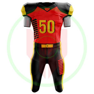 Prix de gros, uniforme de football américain personnalisé avec nom et numéros d'équipe, maillot de football américain de haute qualité avec ensemble de pantalon - Product Image 2