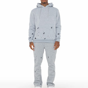 Nouveau fabricant pakistanais, ensembles de jogging pour hommes de haute qualité, imprimés, design, ensembles de survêtement évasés pour hommes, vêtements de rue, service OEM - Product Image 1