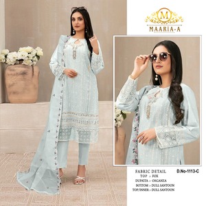 Nouvel arrivage de vêtements indiens et pakistanais de séquences de broderie en fausse georgette Salwar Kameez directement du fournisseur exportateur - Product Image 5