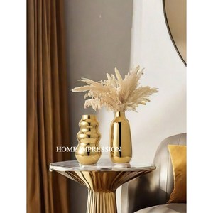 Ensemble de vases à fleurs en aluminium poli miroir brillant simple, 3 tailles différentes, design moderne, nouveau style écologique fait à la main - Product Image 2