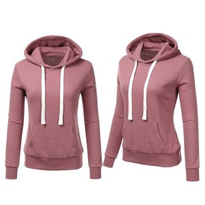 Sudadera con Capucha Unisex Transpirable de Invierno, Mezcla de Algodón Térmica con Materiales Sostenibles, Diseño Liso Teñido para Mujer - Product Image 3