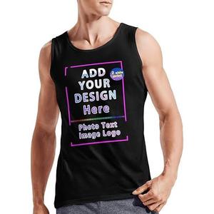 Débardeur Homme Col Rond en Spandex/Coton OEM, Logo Personnalisé, T-shirt Décontracté d'Été à Manches Courtes, Respirant, Tissé, Séchage Rapide - Product Image 4