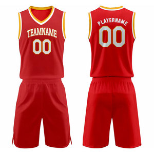 Ensemble d'uniformes de basketball personnalisés sublimés, vêtements de sport respirants, ensemble de maillot et de short pour les équipes, ensemble d'uniformes imprimés de qualité supérieure - Product Image 1