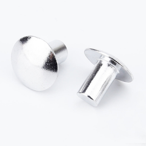 Rivet solide à tête ronde en aluminium avec capuchon, diamètre de la tête 12 mm, grade 4, finition naturelle - Product Image 1